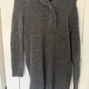 Sezane Gray Mohair Mini Dress